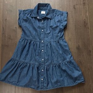 Crewcuts Crewcuts Chambray Tiered Button Front Dress Size 10